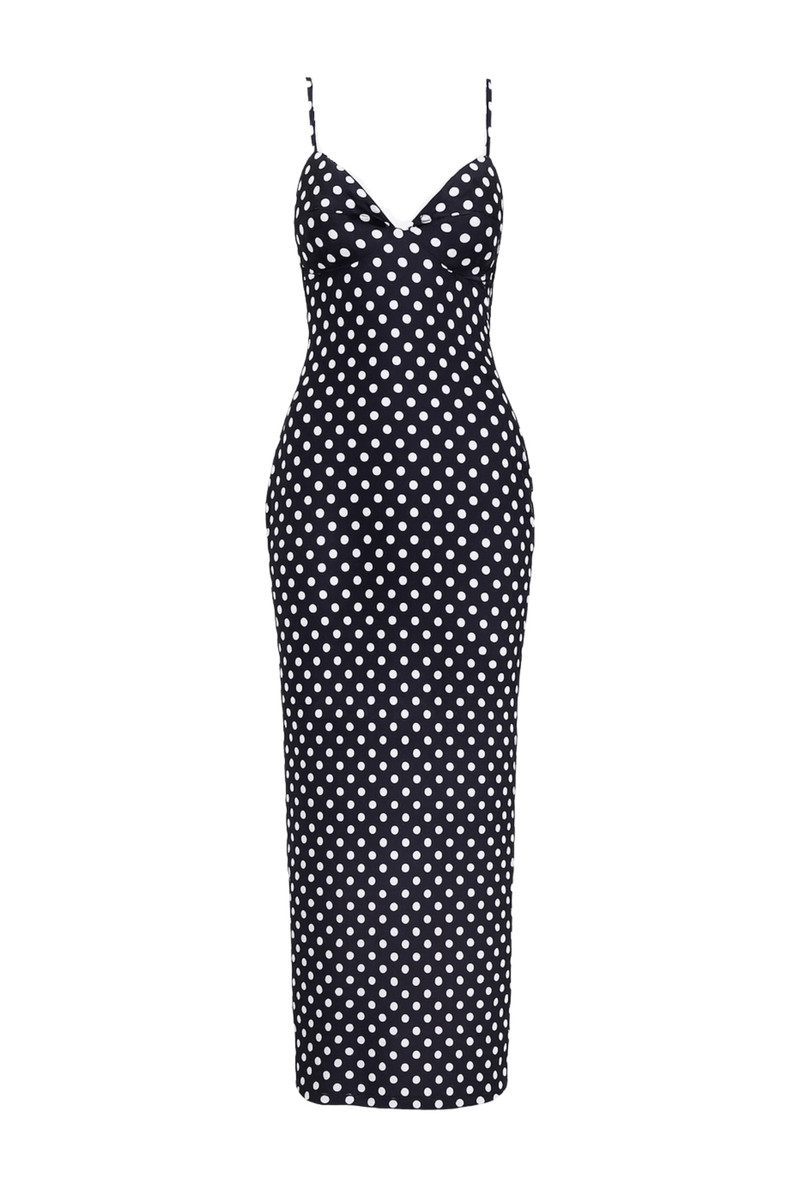 miaou FLORENCE DRESS - BLACK AND WHITE POLKA DOT outlook