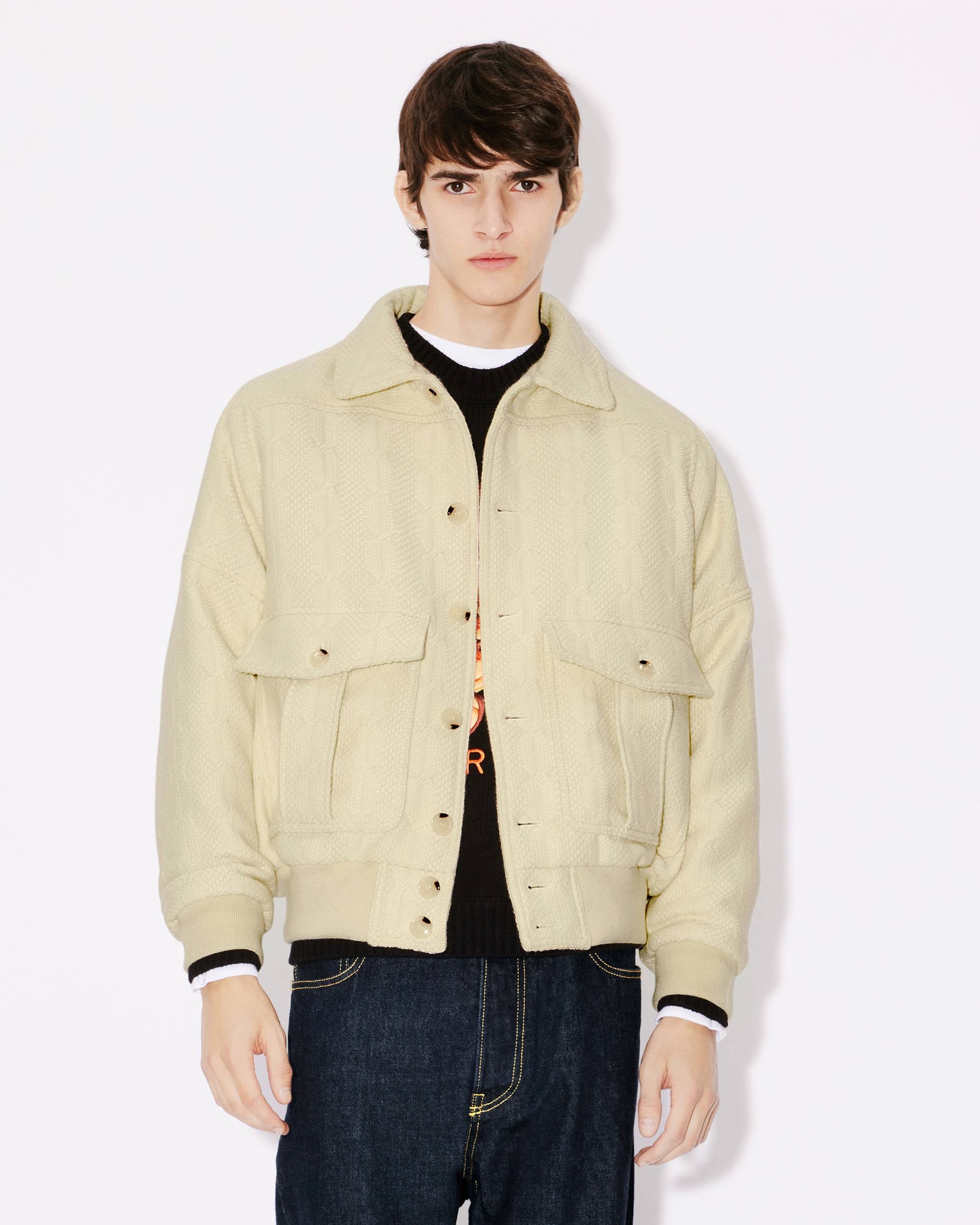 'KENZO Varsity' cable knit jacket - 3
