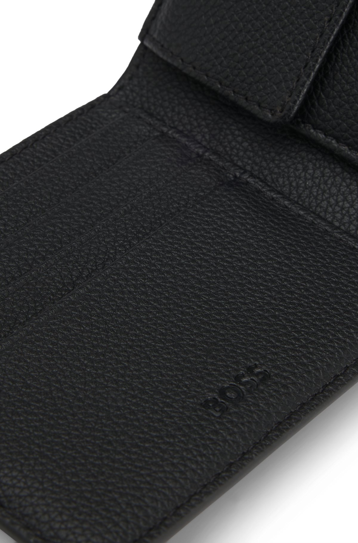 GRAINED FAUX-LEATHER WALLET WITH LOGO TRIM - 3