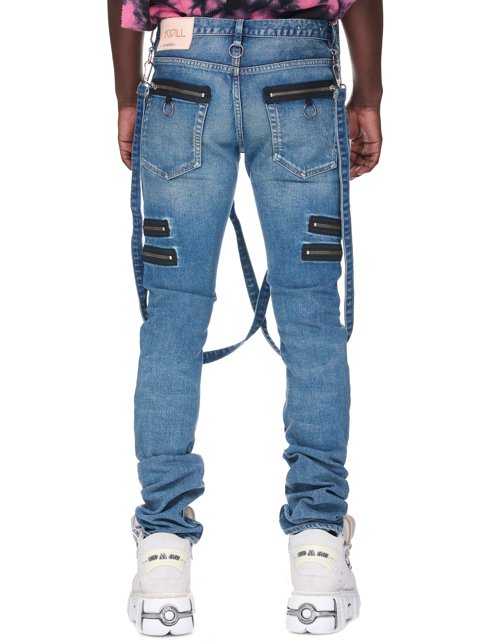 Skinny Distressed Denim Pants - 3