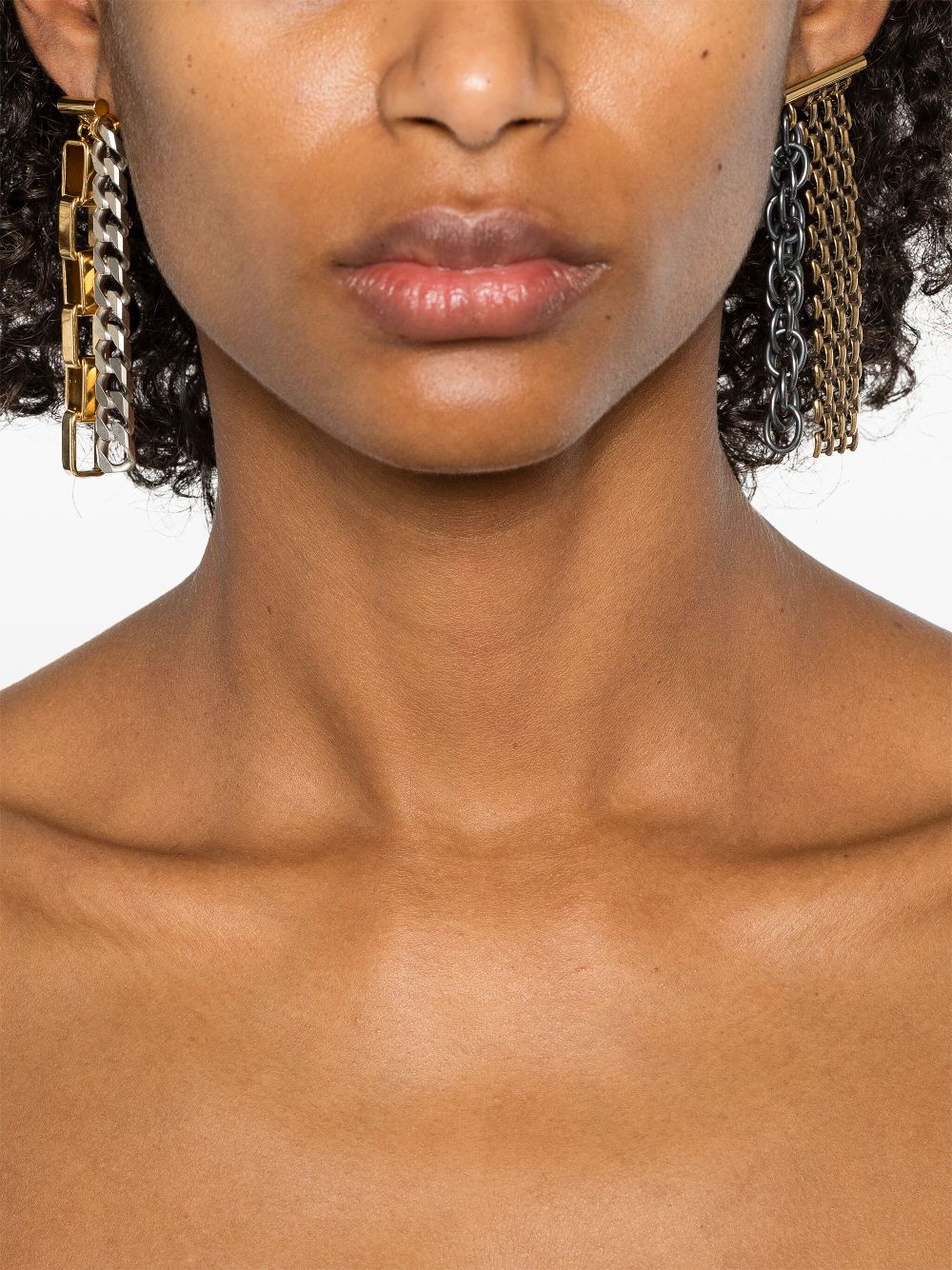 chain-link dangle earrings - 2