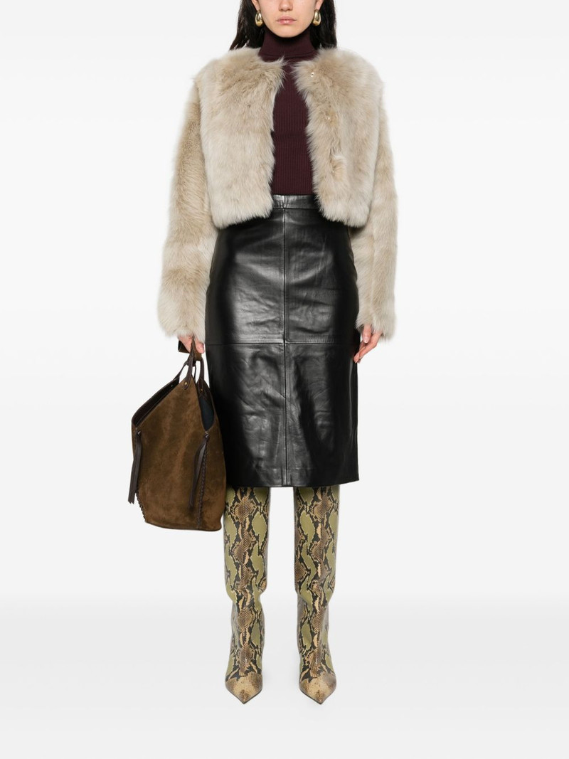 ELISABETTA FRANCHI ribbed turtleneck top outlook