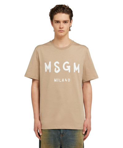 MSGM T-Shirt with brushstroke logo outlook