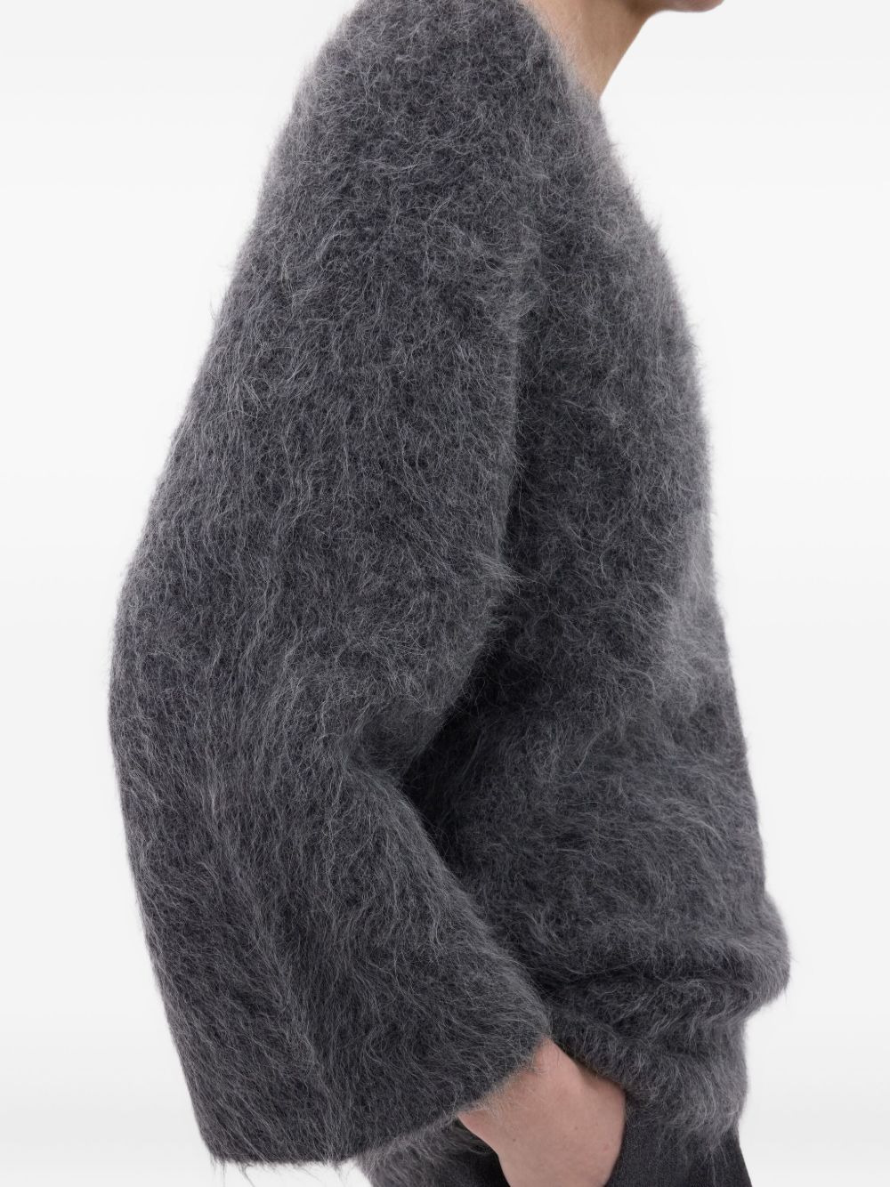 alpaca-blend three-quarter-sleeve sweater - 5