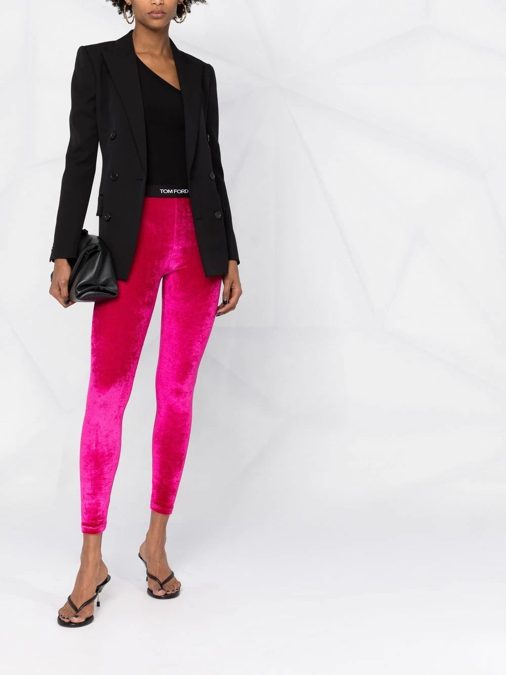 logo-waistband high-waisted leggings - 2