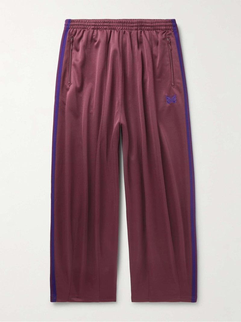 H.D. Wide-Leg Striped Jersey-Trimmed Tech-Jersey Track Pants 1
