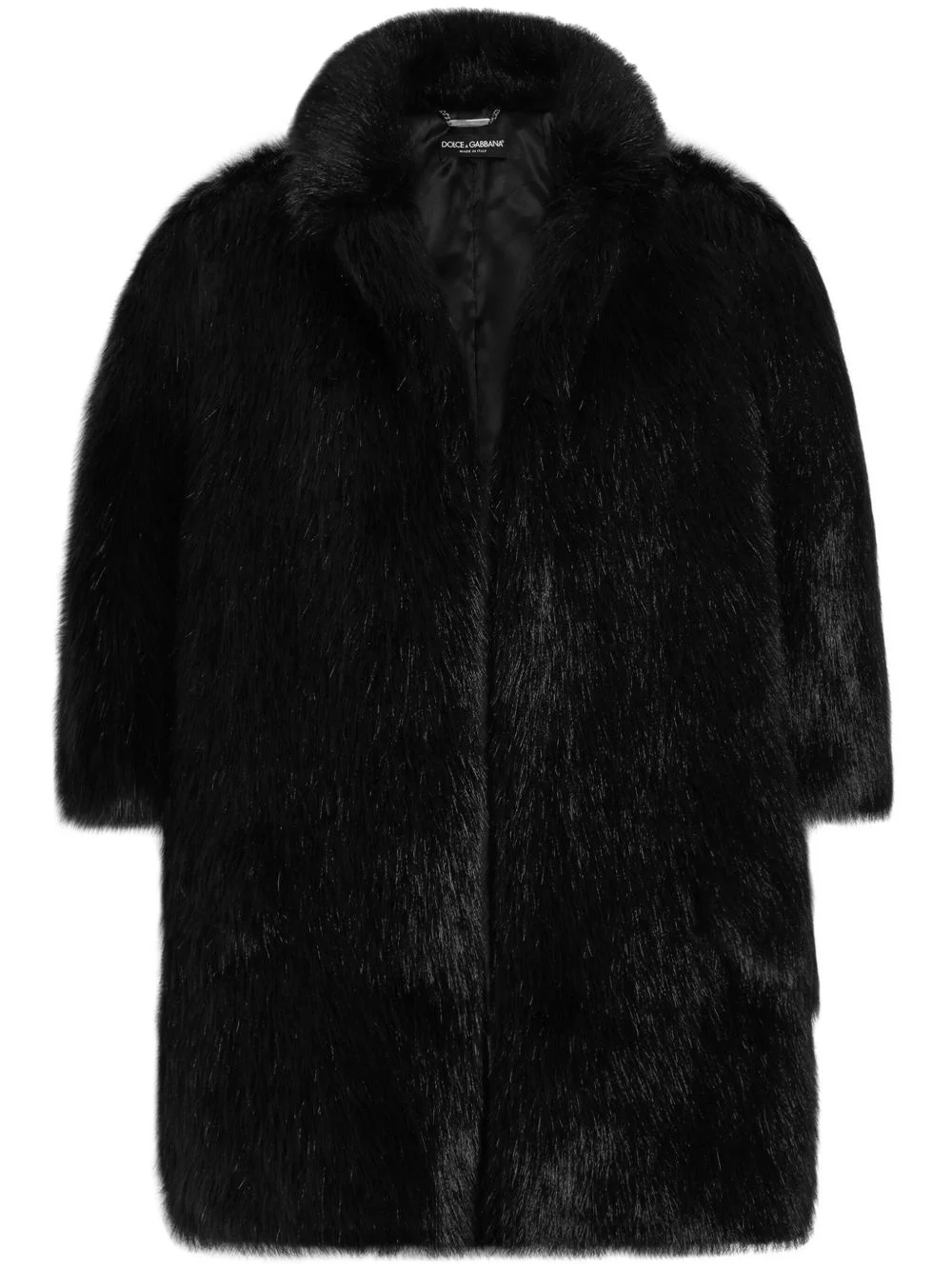 faux-fur coat - 1