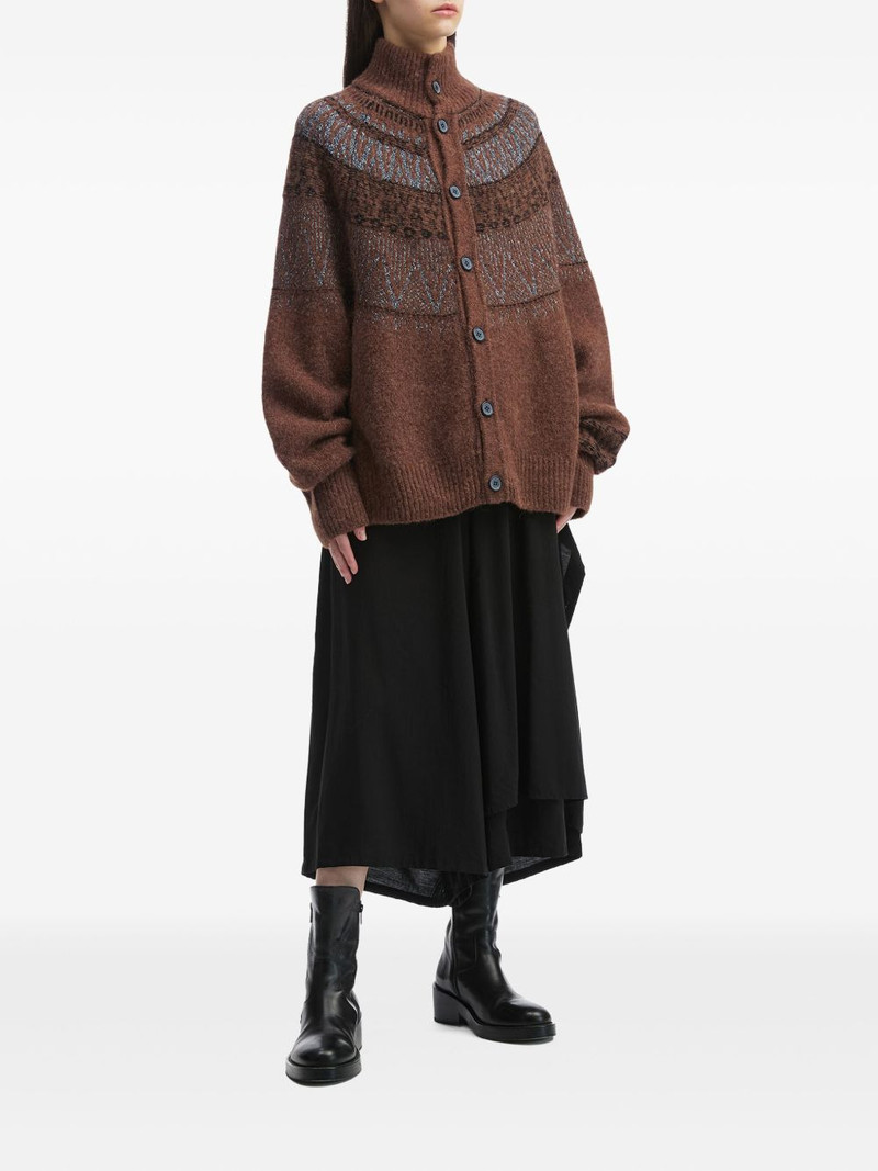 Y's high-neck cardigan outlook