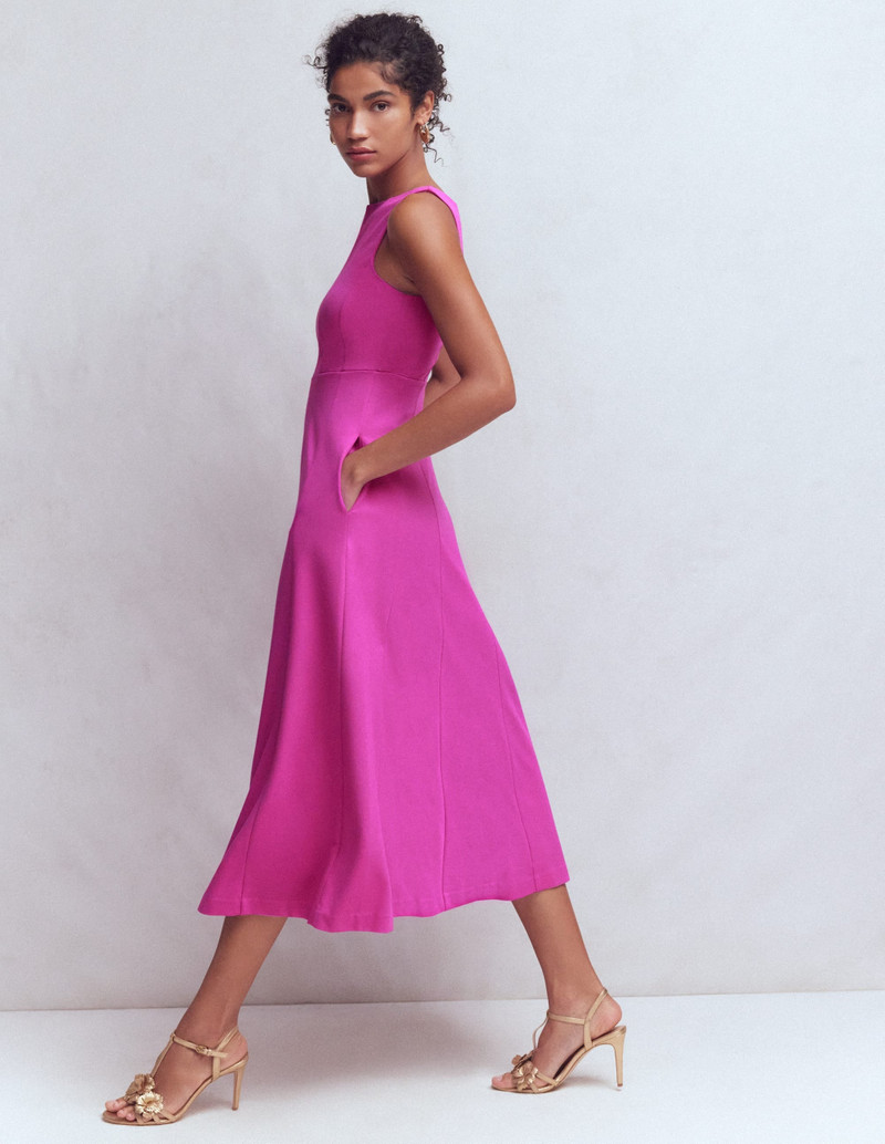 Sleeveless Ponte Midi Dress-Passion Flower 6