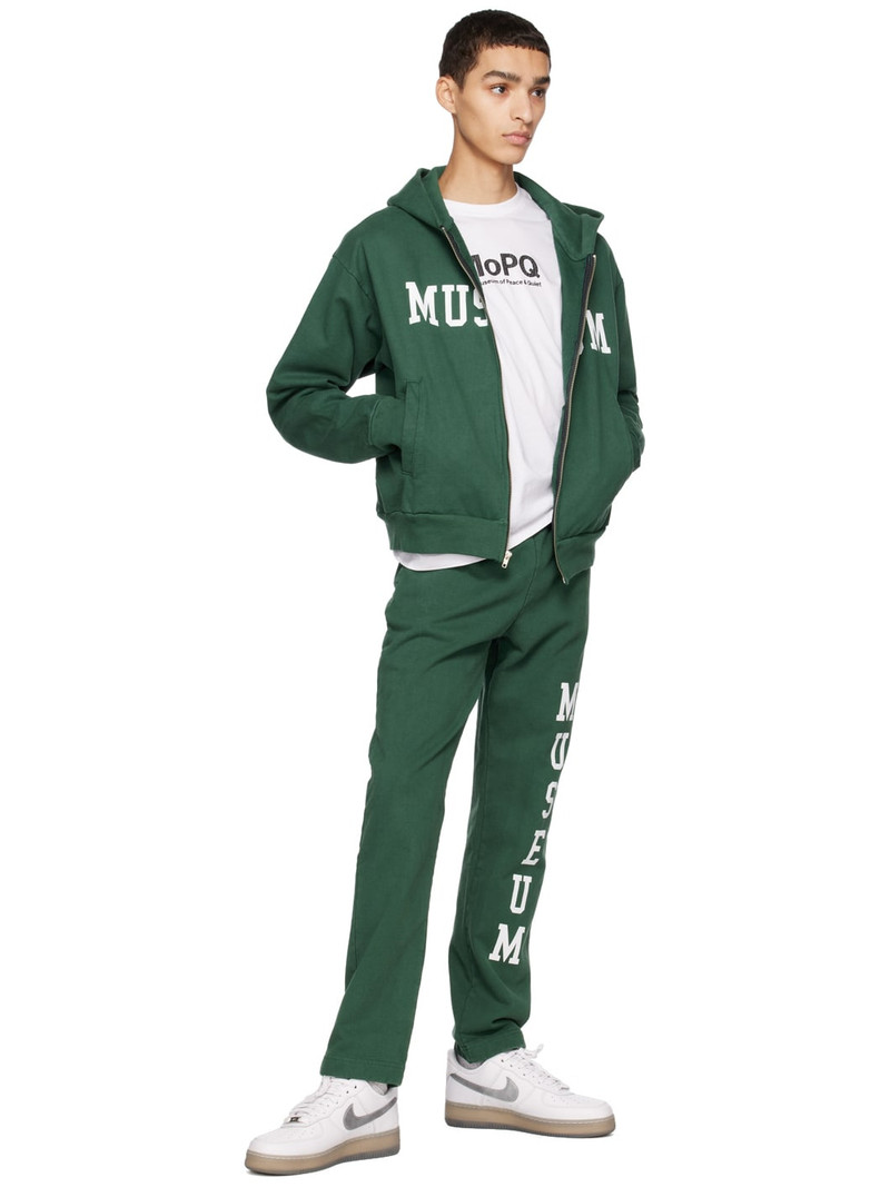 Museum of Peace & Quiet Green Varsity Hoodie outlook