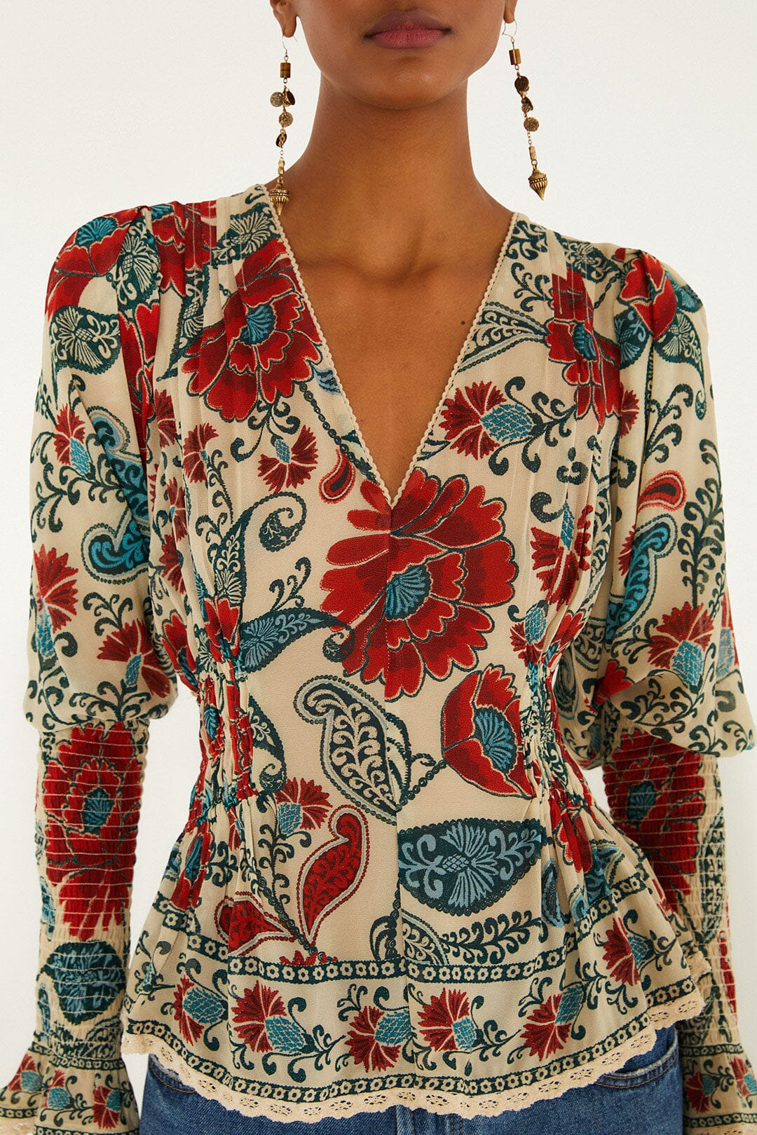 Sand Francesca Long Sleeve Blouse - 2