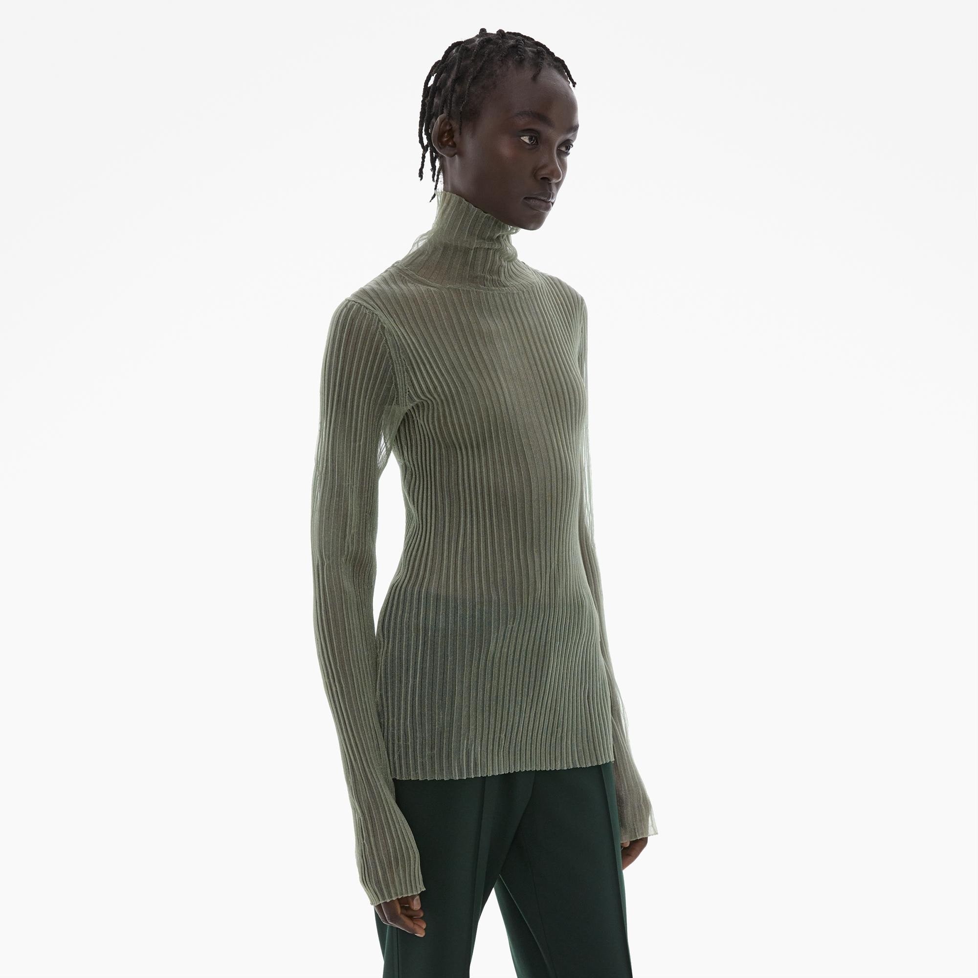 SHEER TURTLENECK TEE - 5