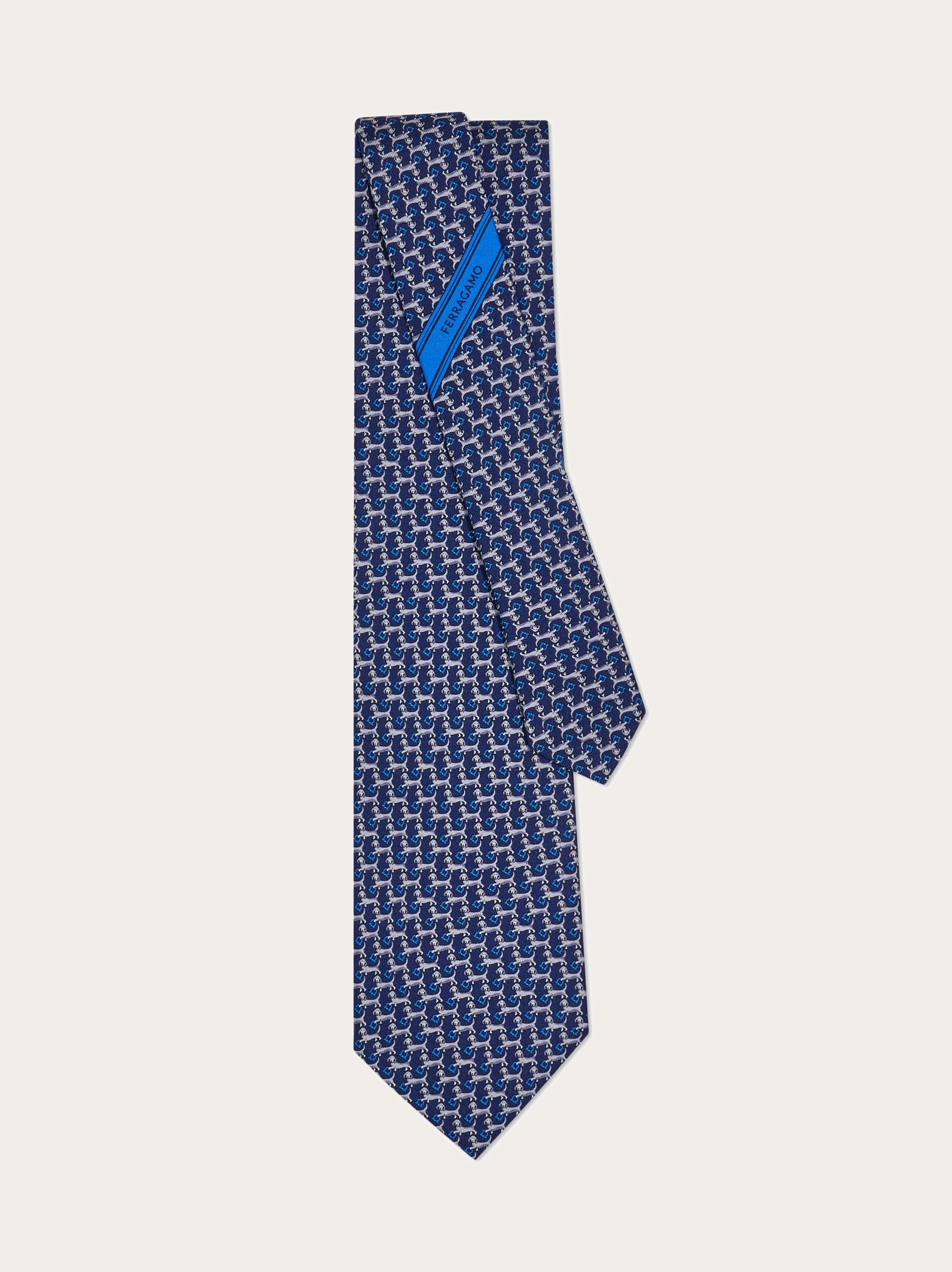 Dachshund print silk tie - 3