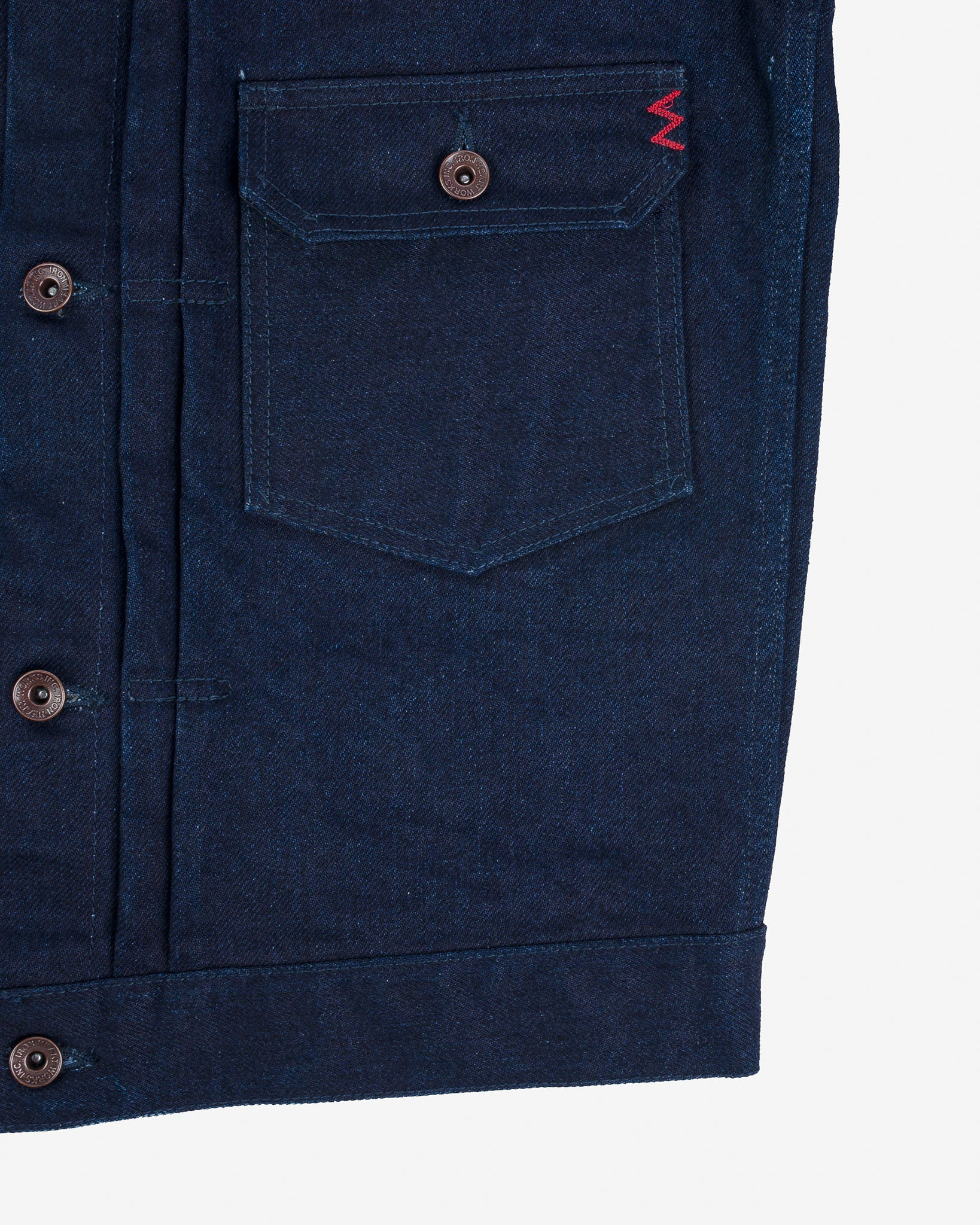 IHJ-140-IG 19oz Selvedge Denim Type I Jacket - Indigo/Grey - 13