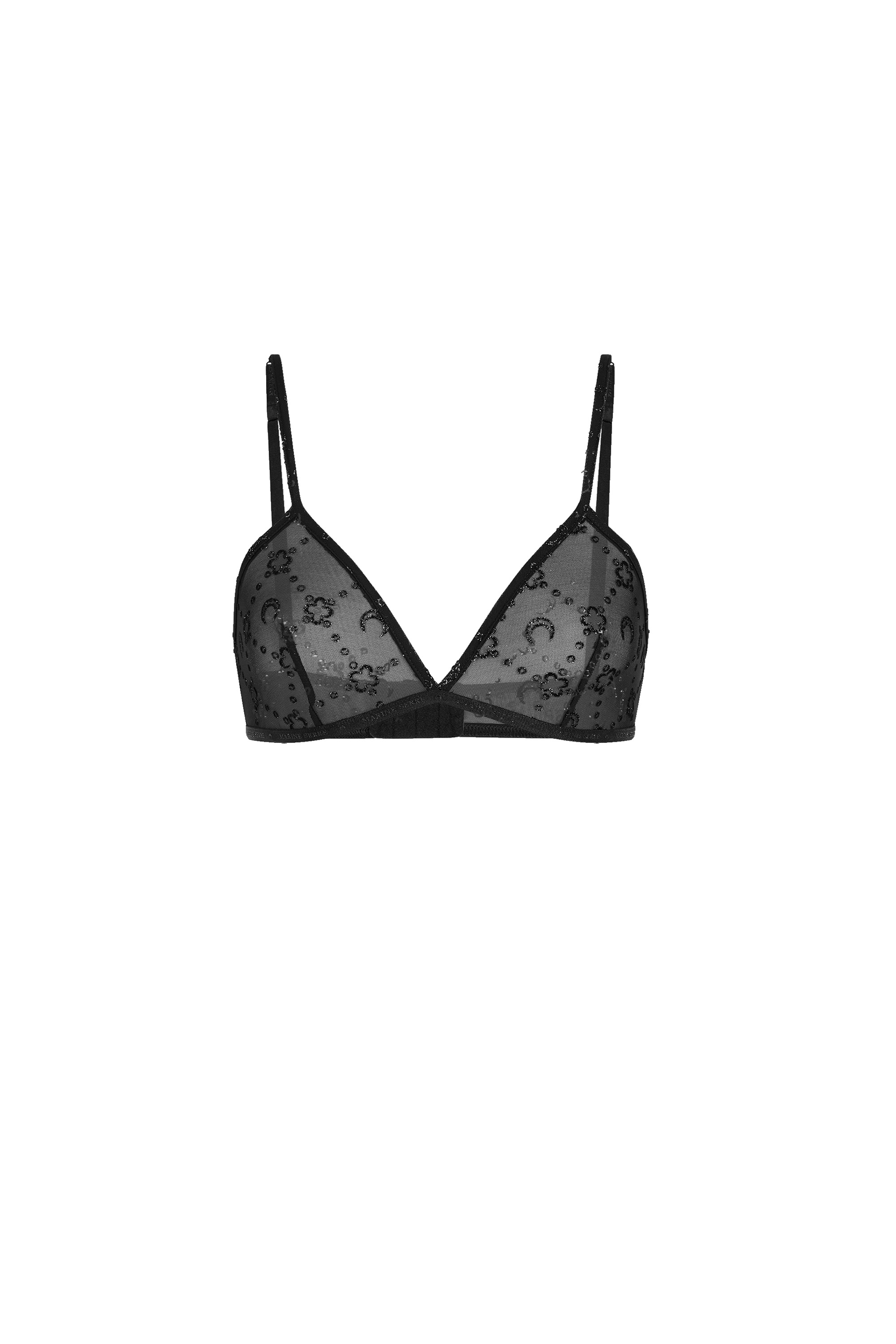 Regenerated Mesh Flock Glitter Bralette - 1