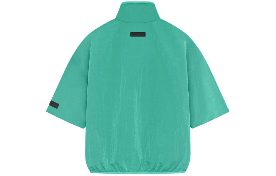 Fear of God Essentials SS24 Crinkle Nylon Half Zip Short Sleeve Shirt 'Mint Leaf' 186SP244052F - 2