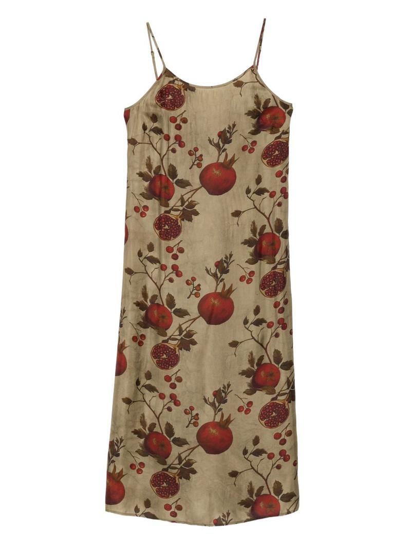 pomegranate-print slip midi dress 1