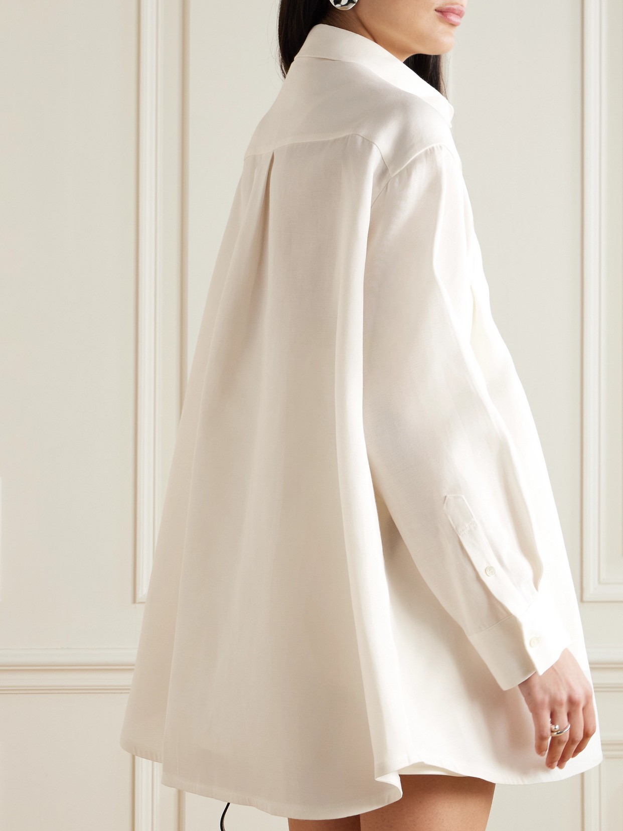 Layered Embroidered Silk And Cotton-blend Mini Dress - 3