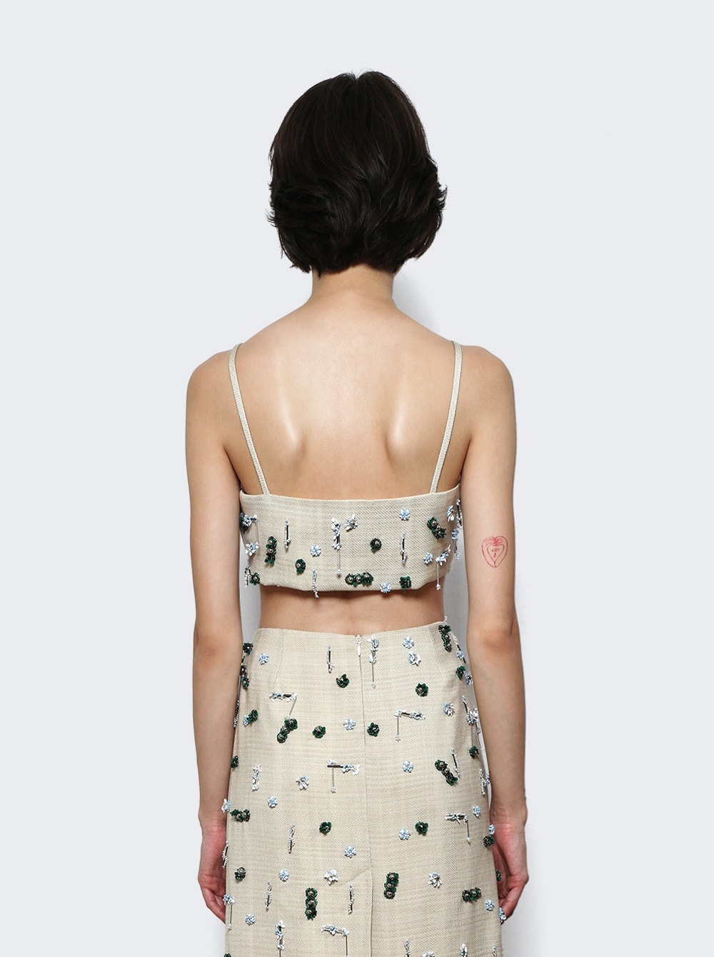 Embla Beaded Bandeau Top Ecru - 5