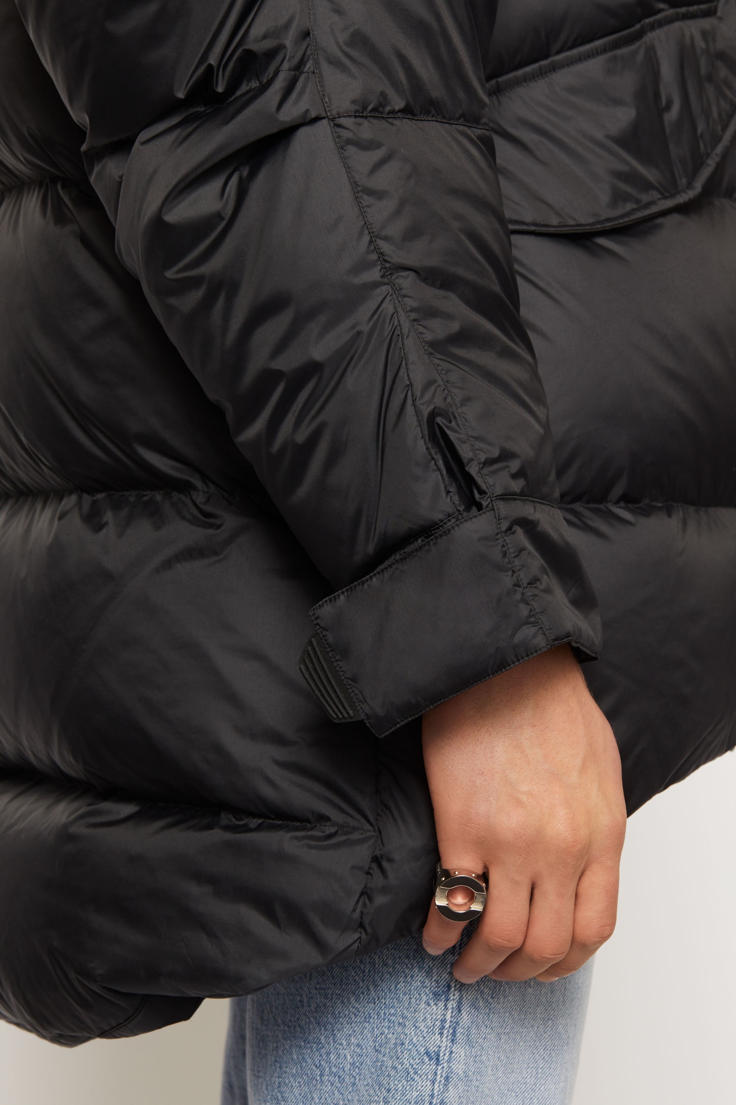 Hooded down coat black - 8