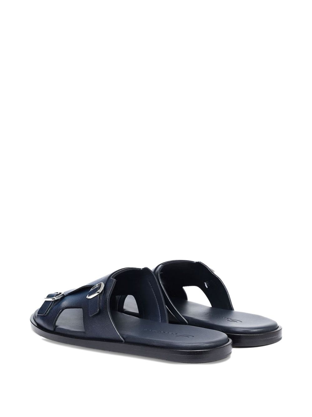 double-buckle leather sandals - 2