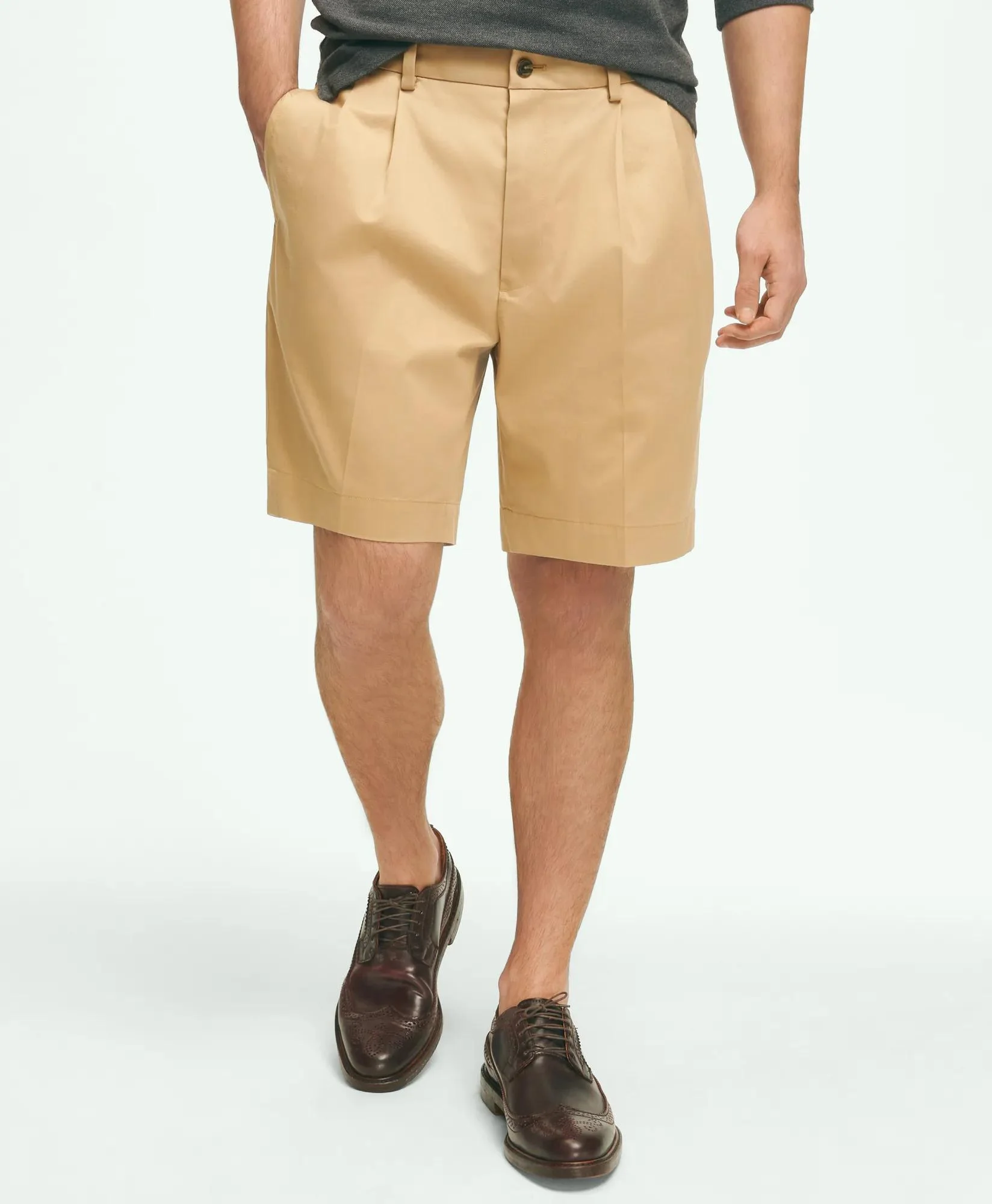 8" Pleat Front Advantage Chino® Shorts - 1