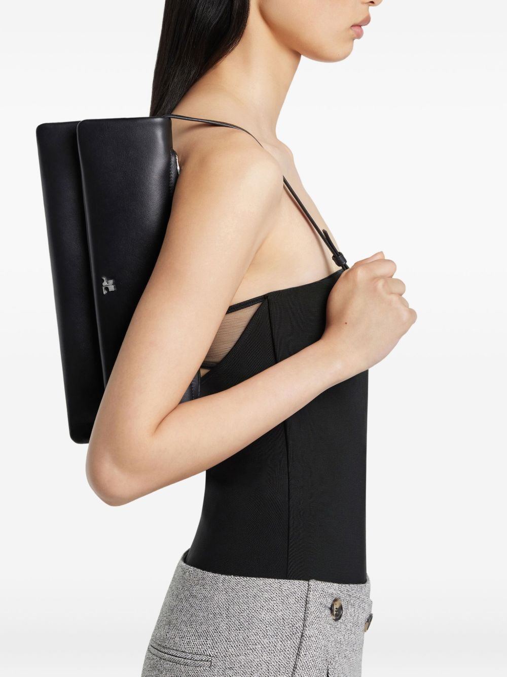 leather flap clutch - 2