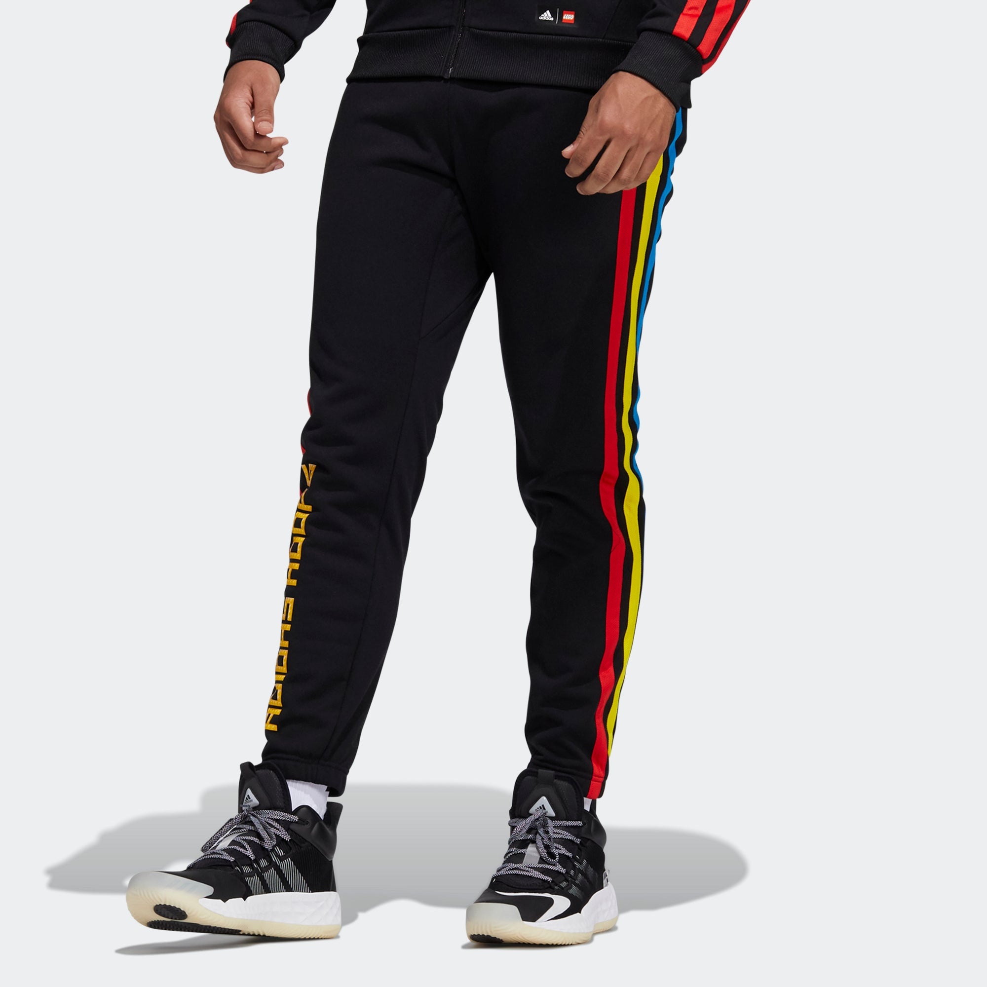 adidas x LEGO Basketball Pants 'Black Multi' H51238 - 2