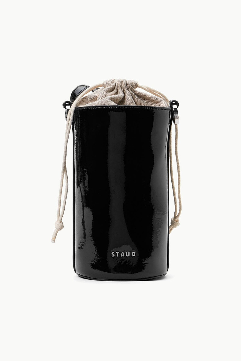 STAUD WATER BOTTLE BAG BLACK PATENT 3