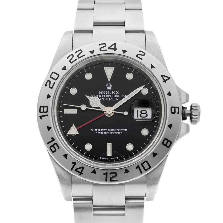 Pre-owned Rolex Explorer II GMT Automatic Chronometer Black Dial Men's Watch 16570T BKSO - 2