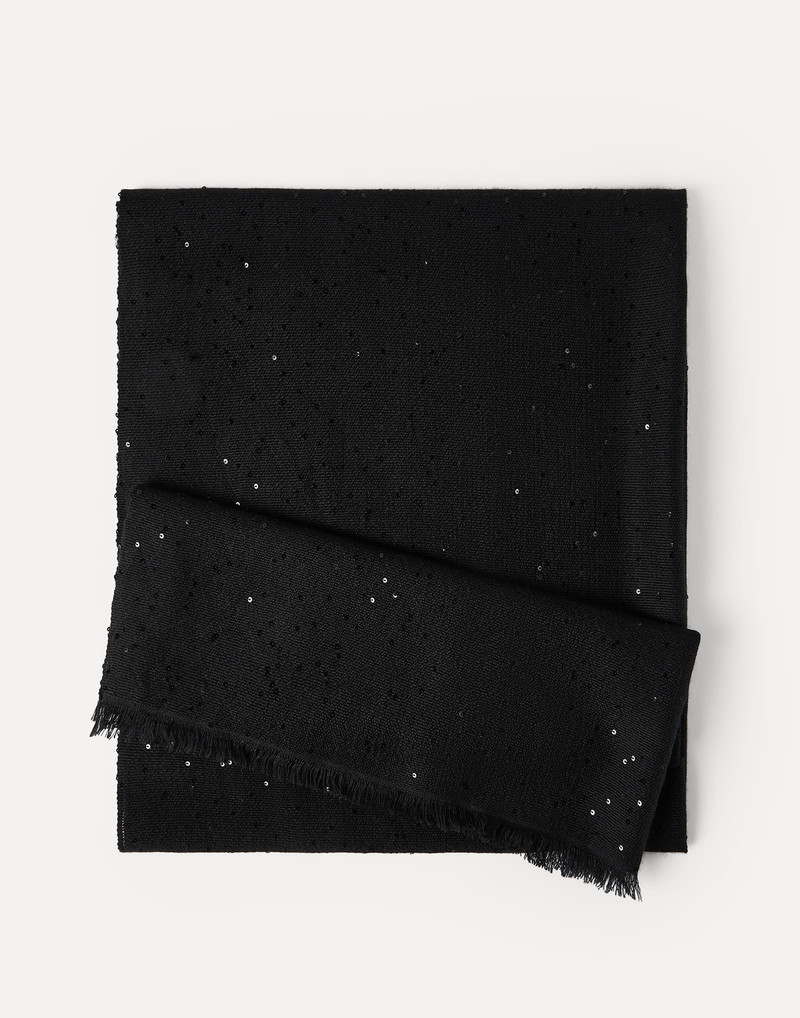 Brunello Cucinelli Cashmere and silk Diamond yarn scarf outlook