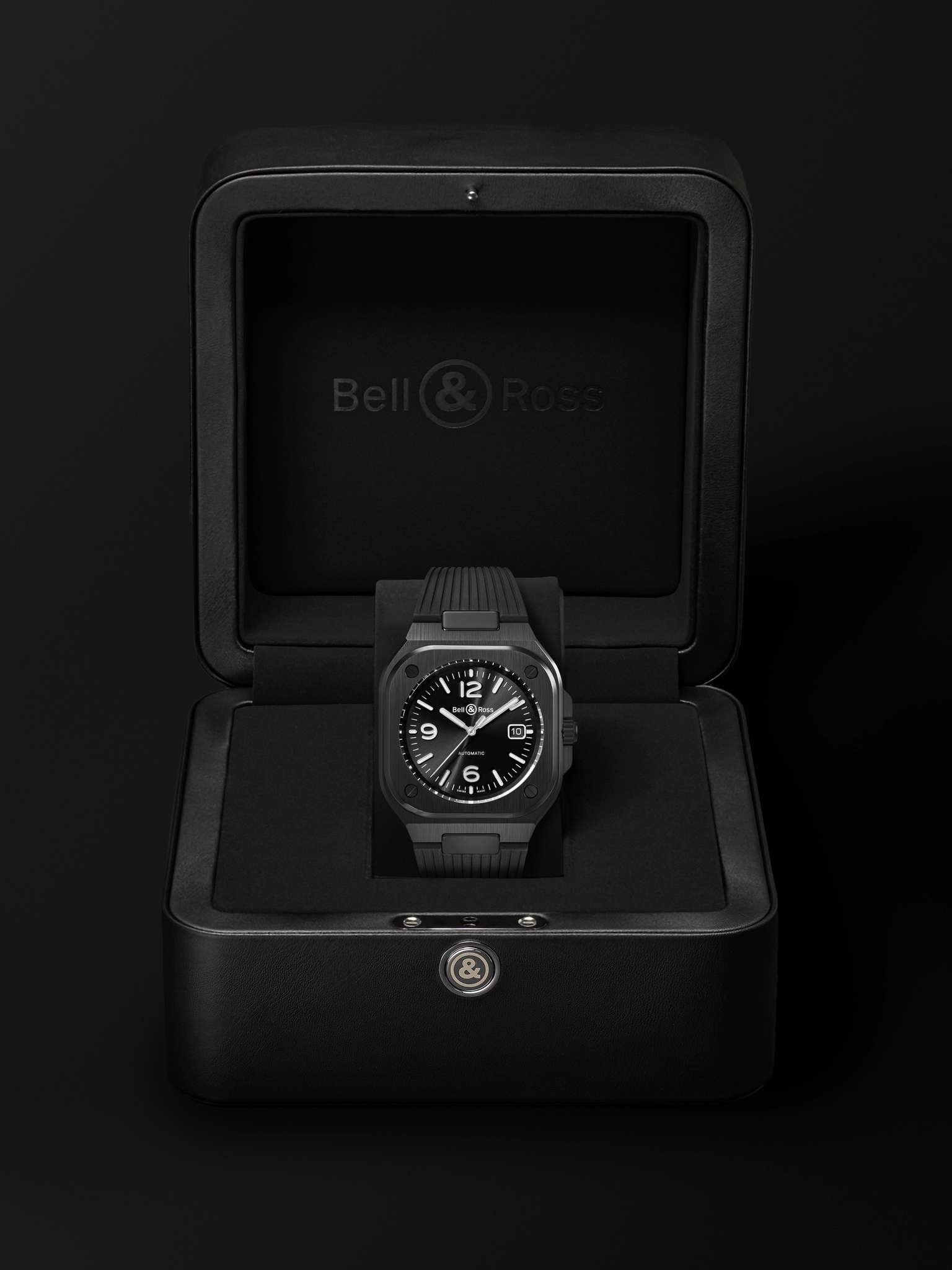 BR 05 Automatic 40mm Stainless Steel and Rubber Watch, Ref. No. BR05A-BL-CE/SRB - 8