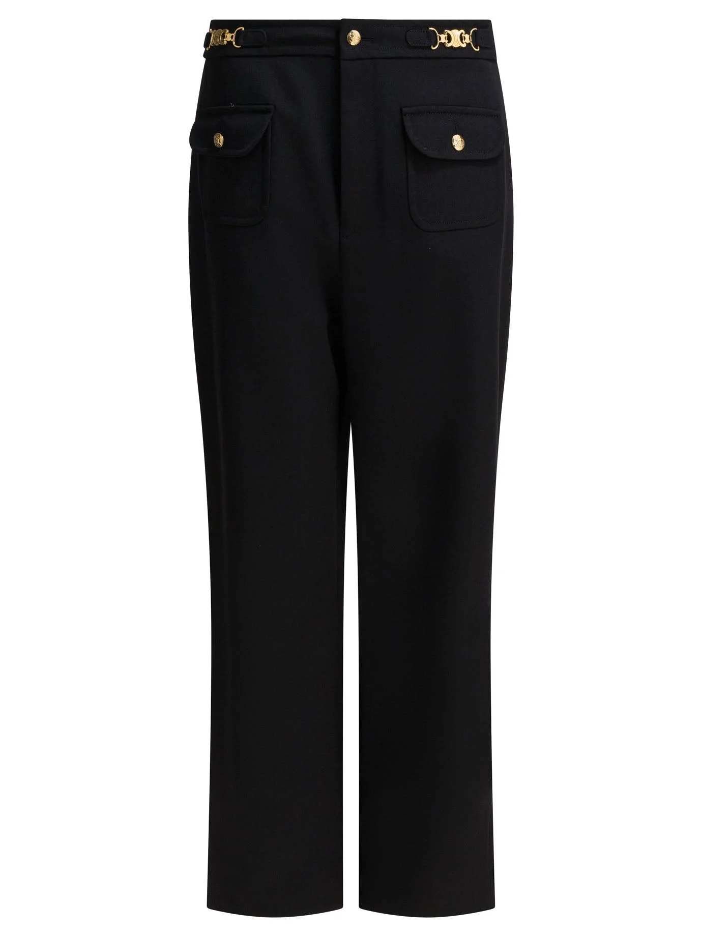 Celine Women's Black Wool Trousers - 1
