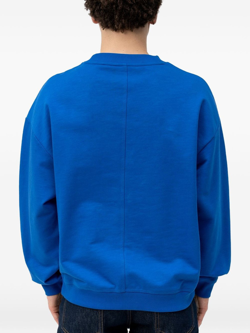 HUGO logo-patch crew-neck sweatshirt outlook