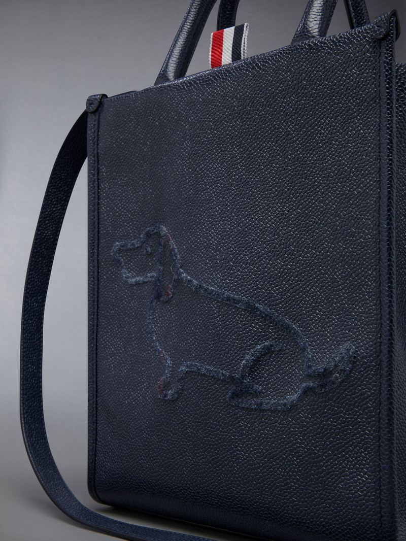 Pebble Grain Leather Hector Icon Small Squared Tote 5