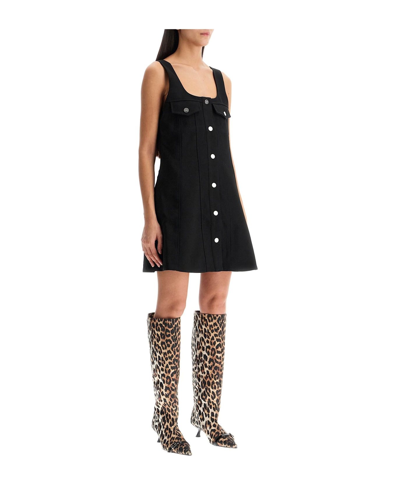 Mini Crepe Dress In Seven - 2