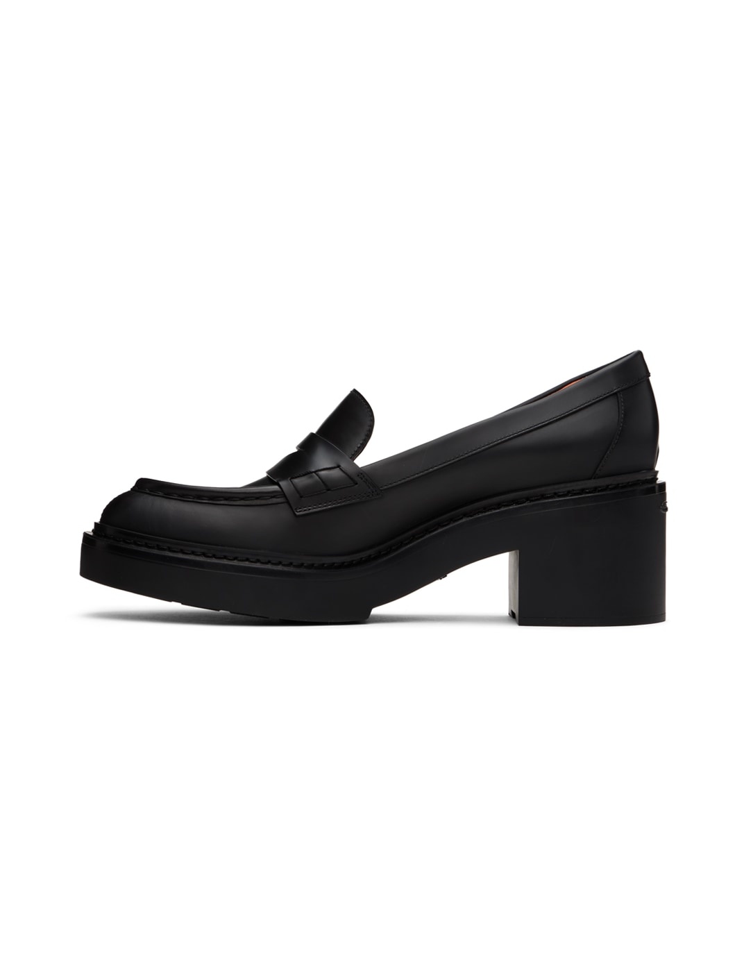 Black Loafer Heels - 3