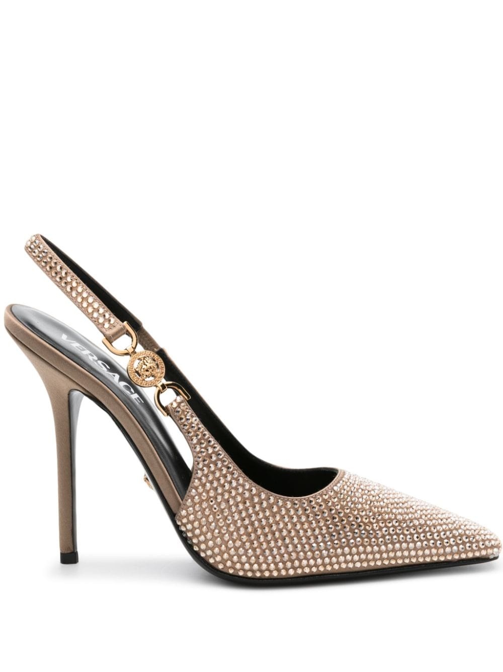 110mm rhinestone slingback pumps - 1