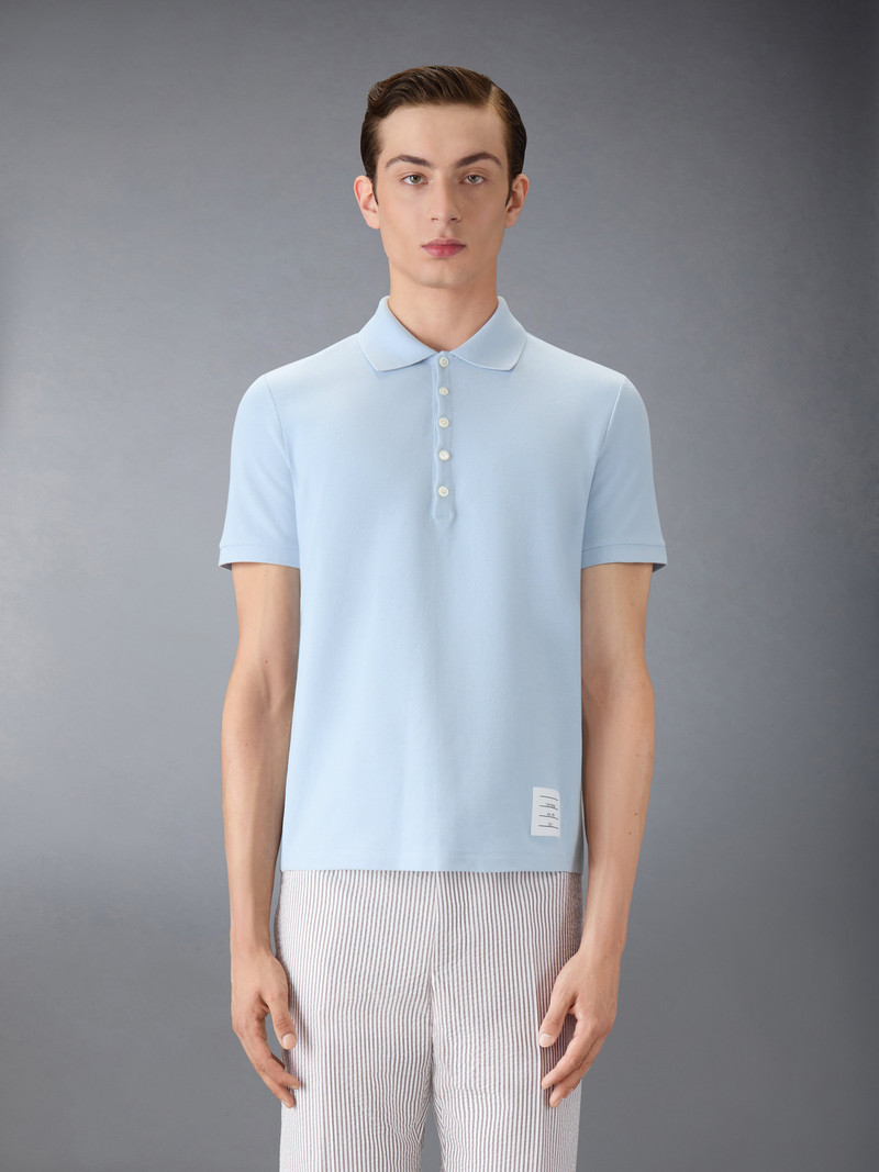 Thom Browne Classic Pique 4-Bar Short Sleeve Polo outlook