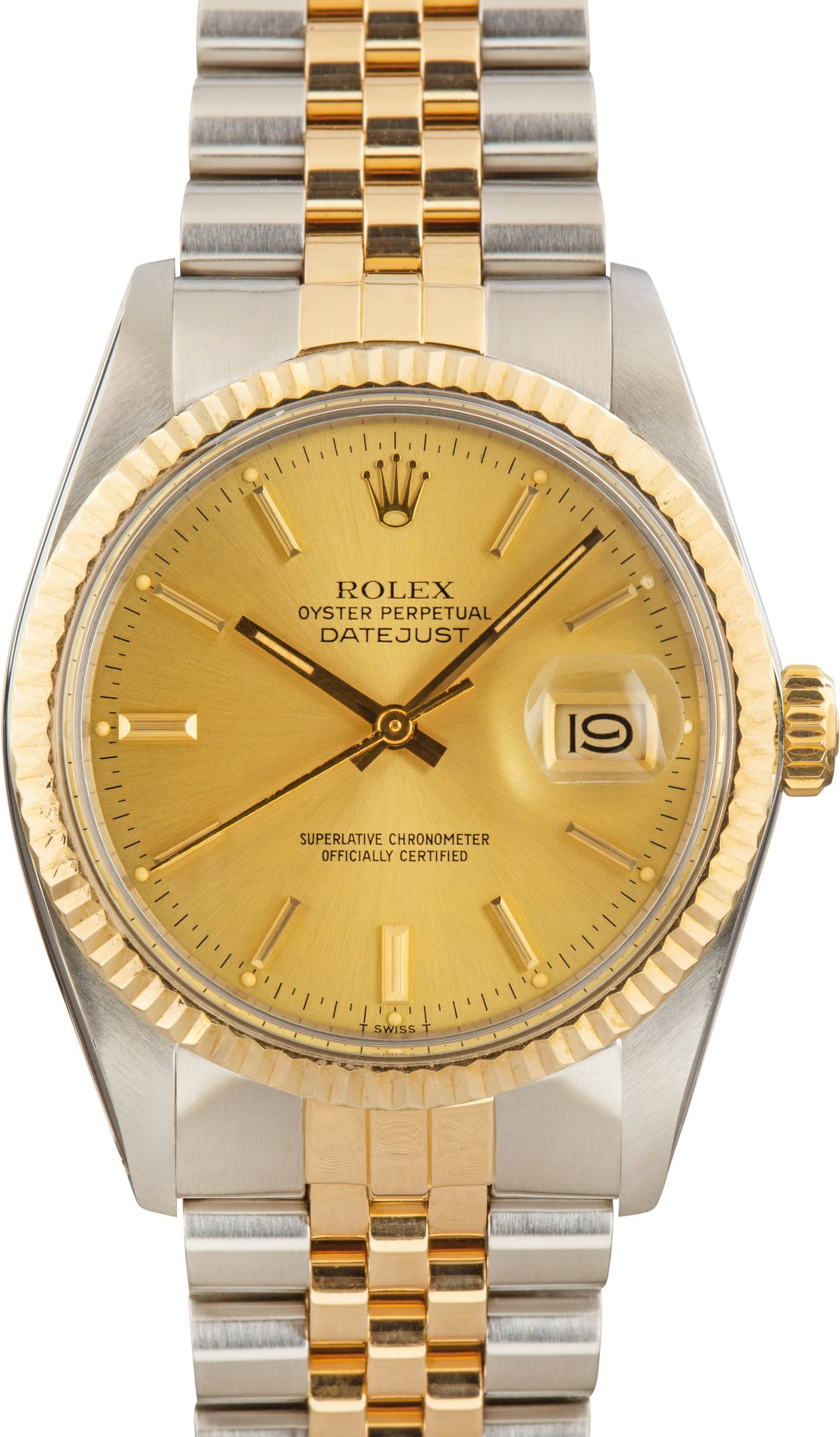 Pre-owned Rolex Datejust 36 Ref 16013 Champagne Dial - 1