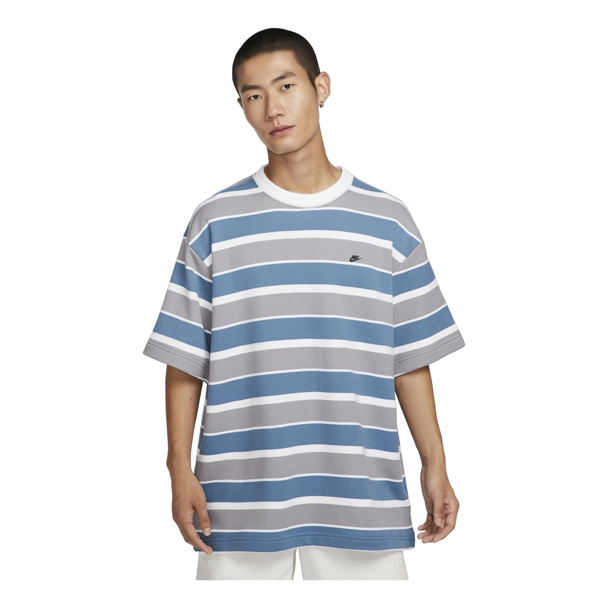 Nike Sportswear French Terry T-Shirt Asia Sizing 'Aegean Storm White' HJ6781-429 - 1