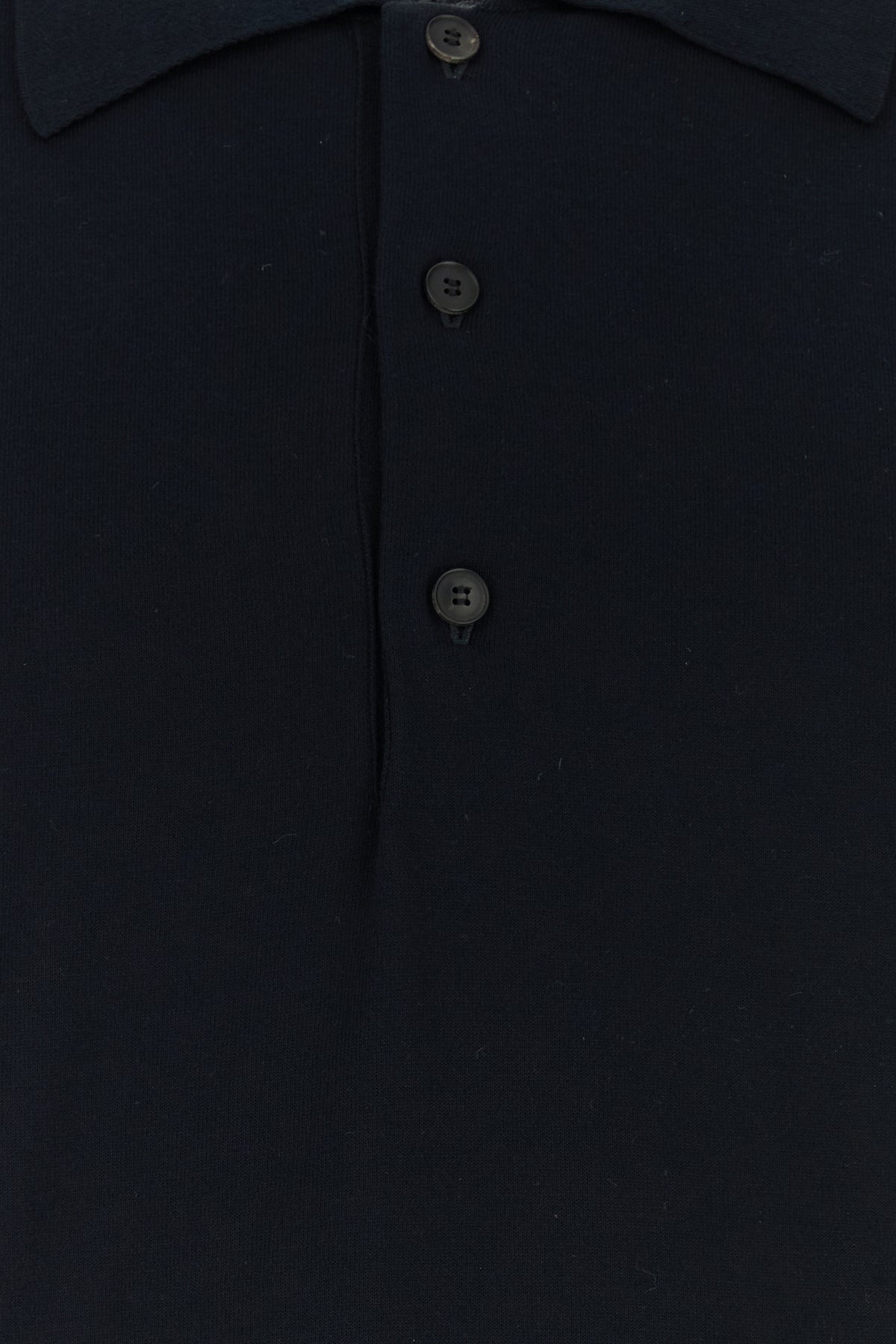 Midnight blue cotton polo shirt - 3