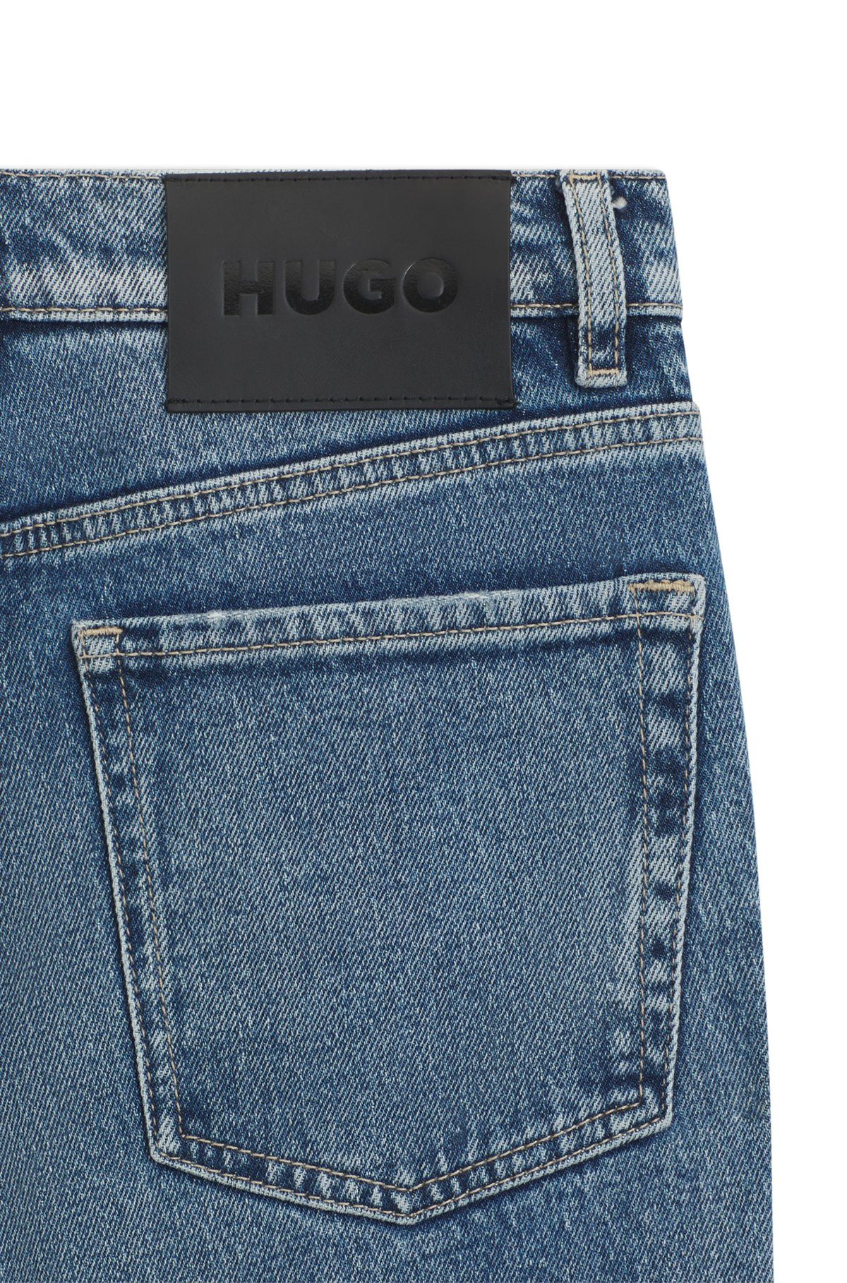 SKINNY-FIT JEANS IN BLUE STRETCH DENIM - 6