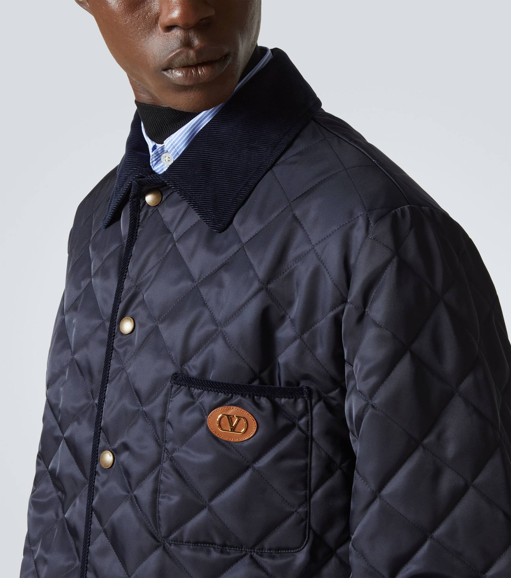 VLogo Signature quilted jacket - 6
