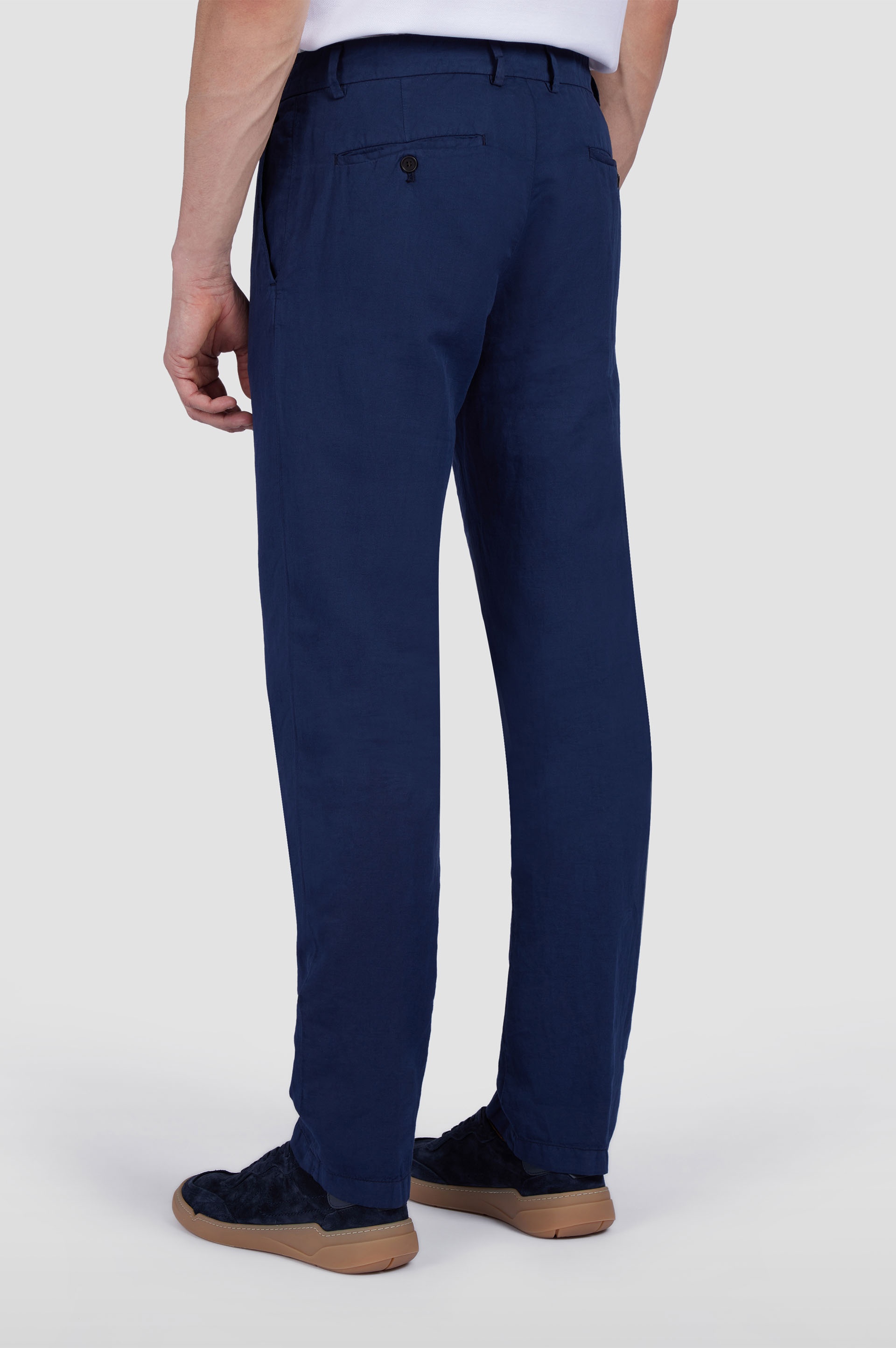 CHINO PANTS IN LINEN AND COTTON - 3