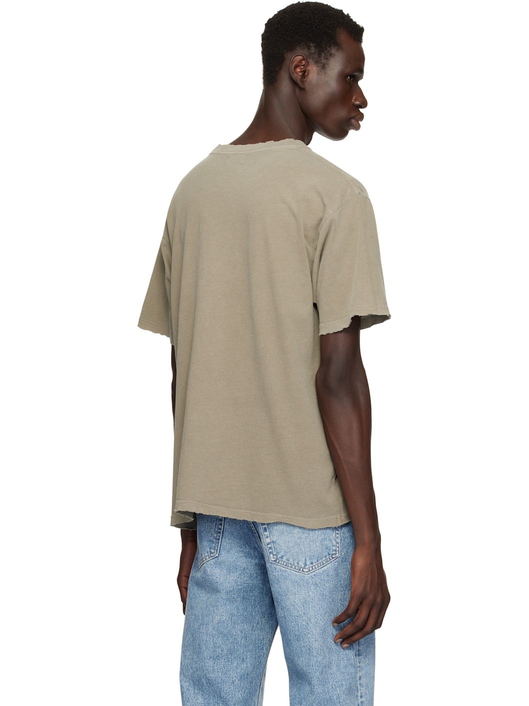 Khaki Folsom Cropped T-shirt - 3