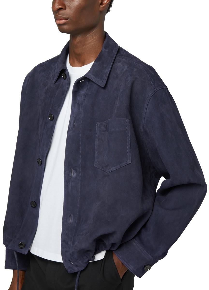 Suede button-up overshirt - 4
