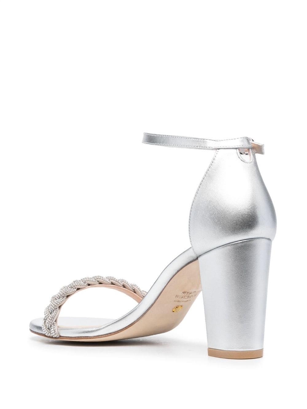 NearlyNude 80mm metallic-finish sandals - 3