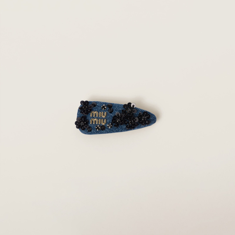 Denim hair clip 1