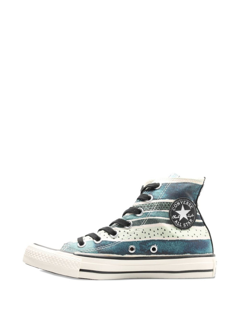 Converse stripe-pattern sneakers outlook